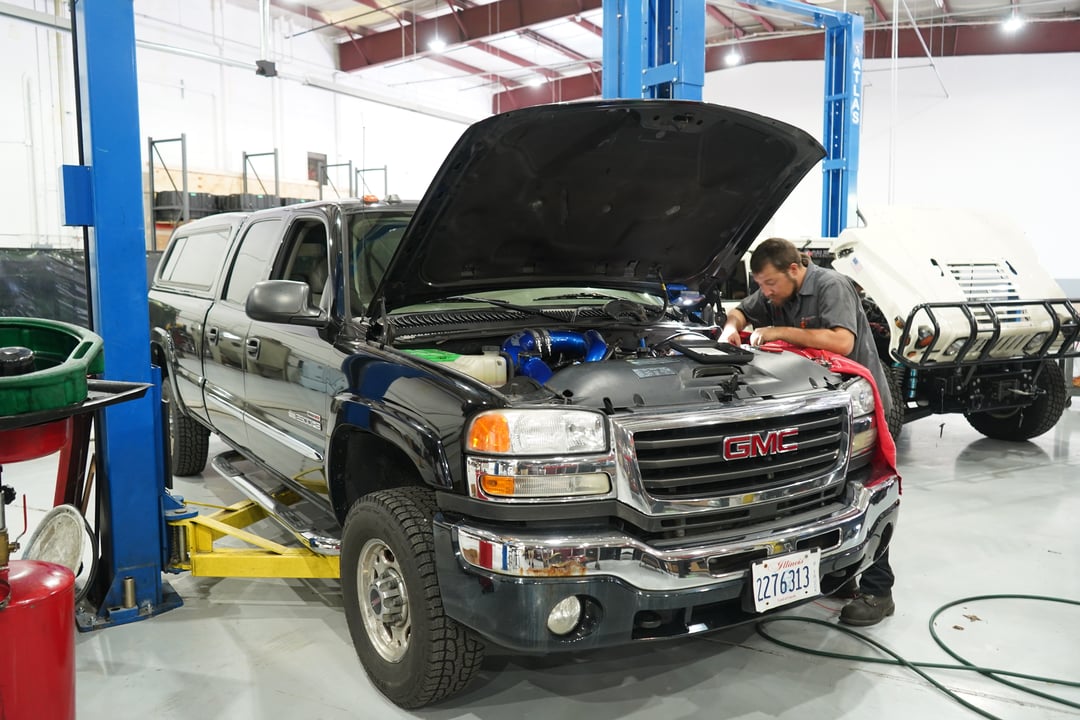 Mike Gutshell working on lb7 duramax