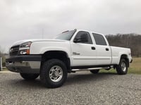 White Chevy Truck Duramax Outdoors